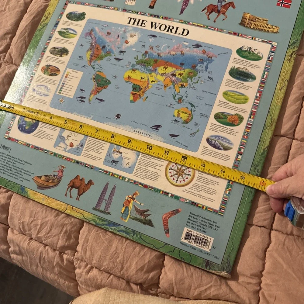 Vtg Y2K 2000 My Big Book of Our Amazing World Board Book Educational Geography